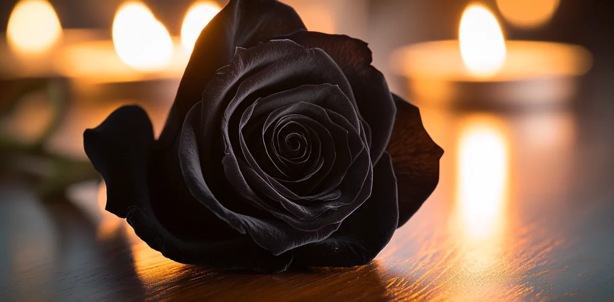 Rose noire tristesse