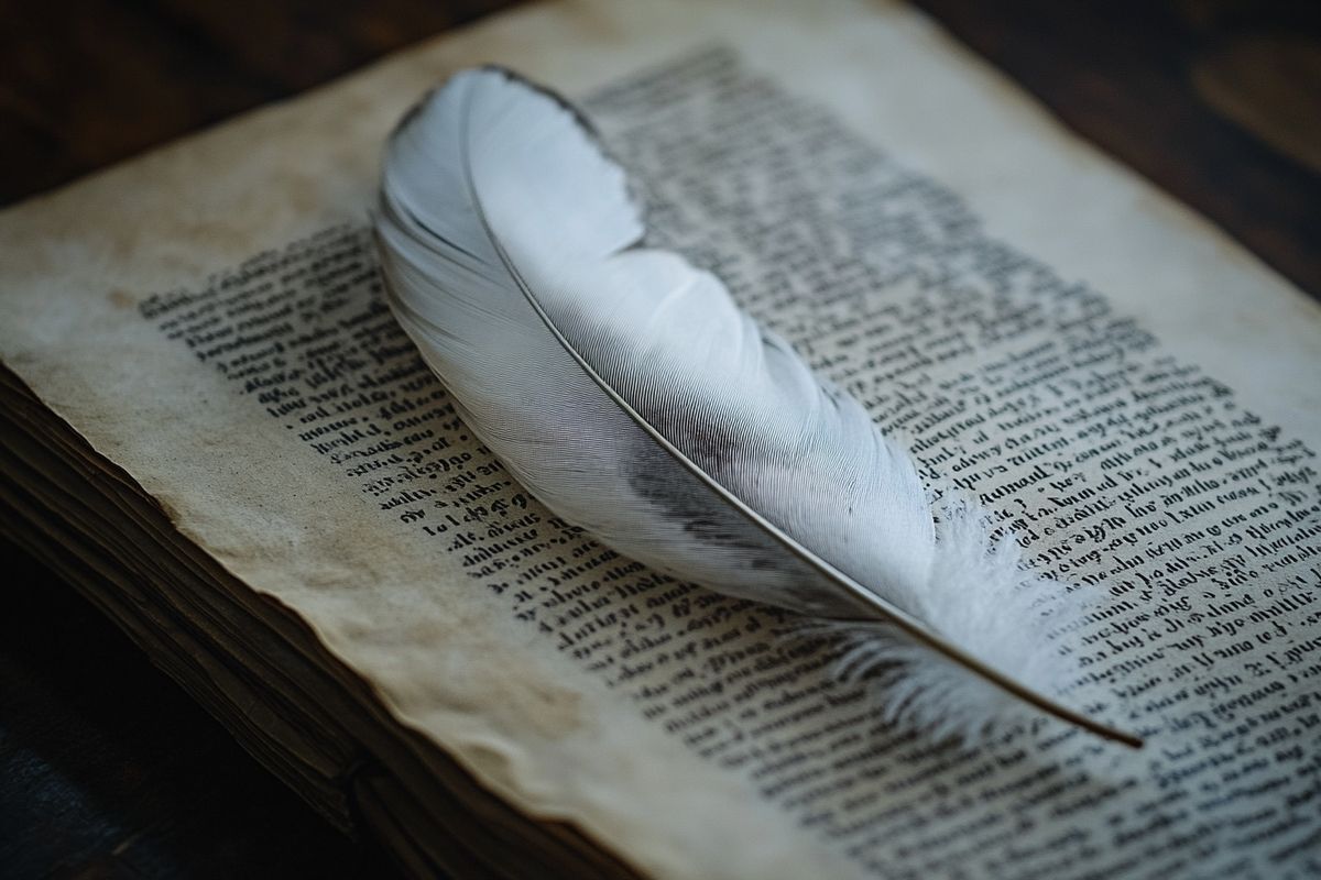 La plume blanche et grise : signification à travers les âges et les cultures
