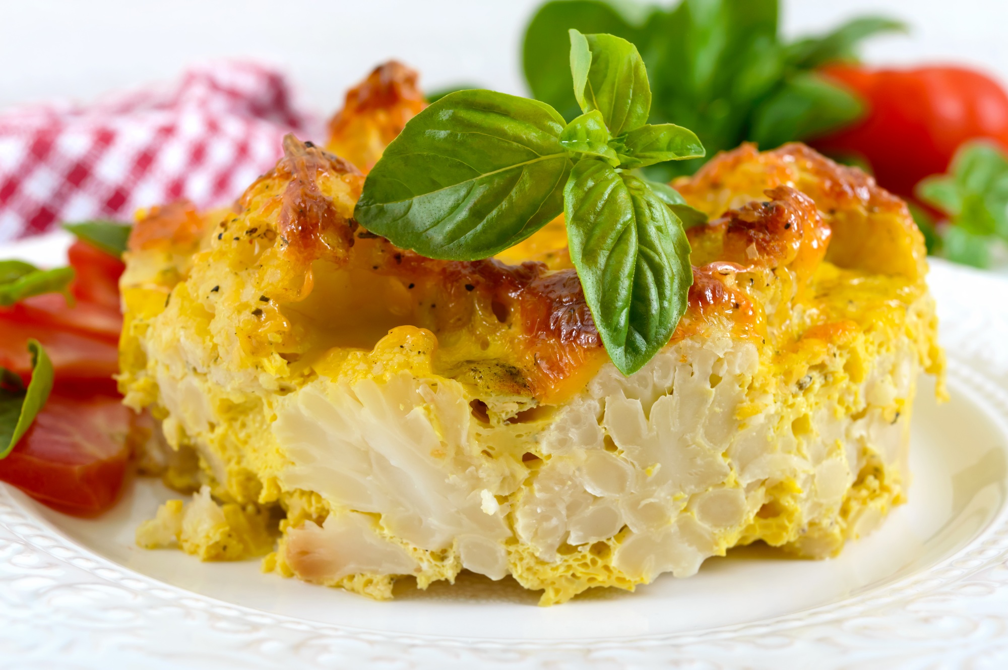 Tasty useful casserole from cauliflower