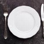 Vintage cutlery on dark background