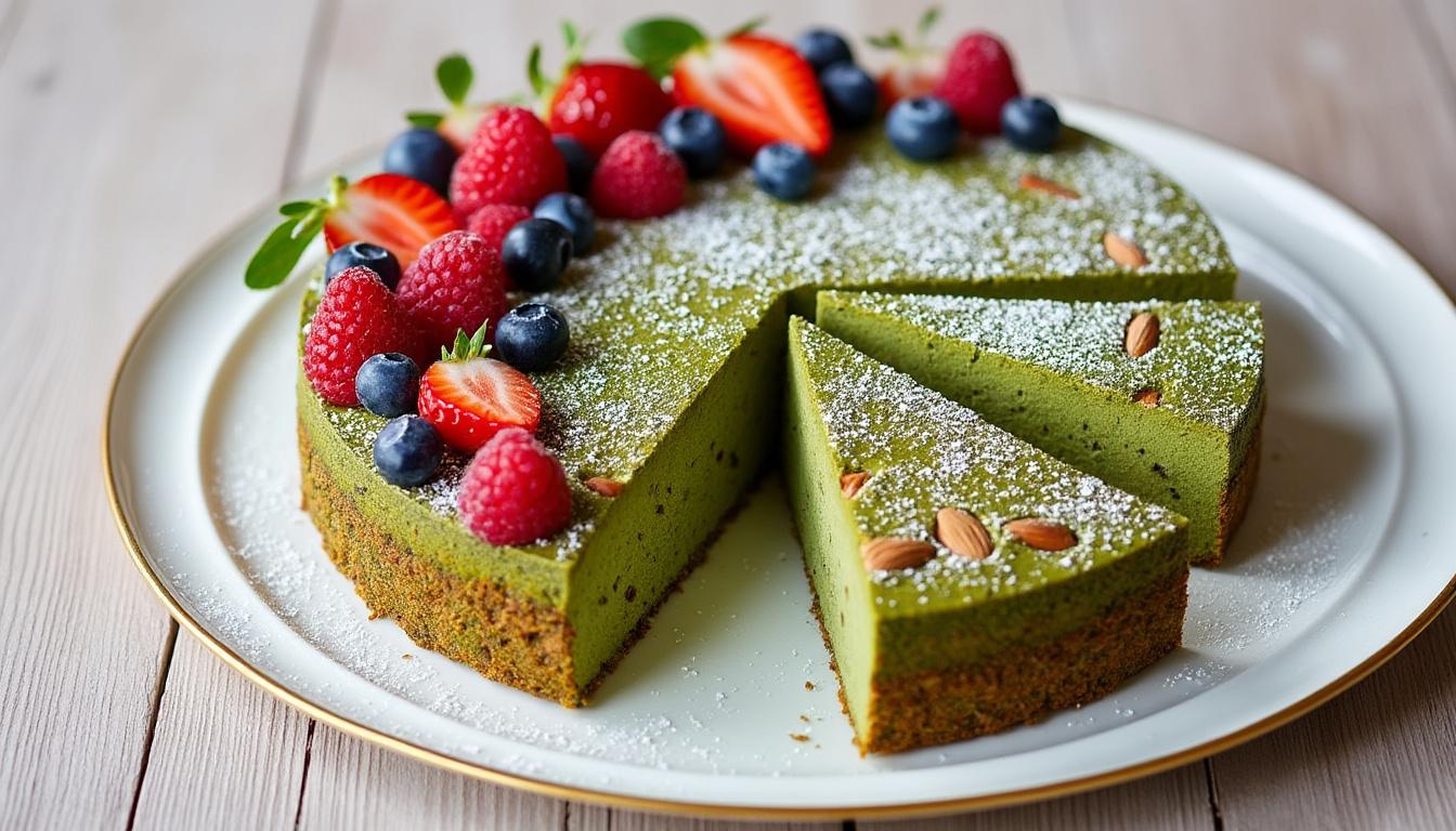 découvrez comment impressionner vos amis avec un délicieux gâteau au thé matcha et aux amandes, alliant saveurs raffinées et présentation élégante. une recette facile à suivre qui rendra vos occasions spéciales encore plus mémorables.