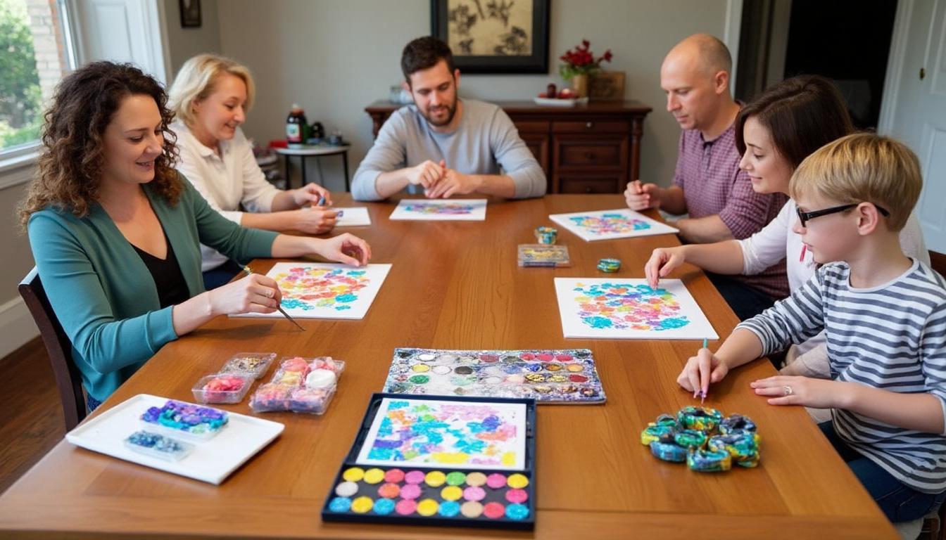 découvrez comment le diamond painting en famille permet de partager un moment créatif et ludique avec vos enfants, en stimulant leur patience et leur créativité.