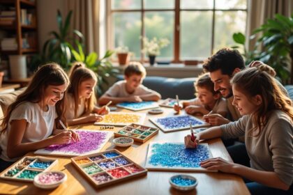 découvrez comment le diamond painting peut devenir une activité familiale ludique et créative, idéale pour partager un moment complice avec vos enfants tout en développant leur concentration et leur patience.