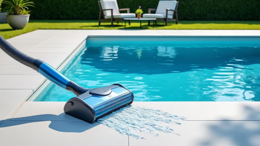 découvrez comment entretenir votre piscine facilement avec un aspirateur de piscine équipé d'un filtre intégré pour une eau propre et claire en un rien de temps.