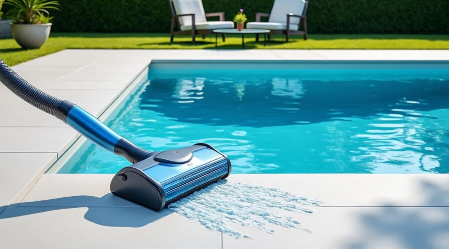 découvrez comment entretenir votre piscine facilement avec un aspirateur de piscine équipé d'un filtre intégré pour une eau propre et claire en un rien de temps.