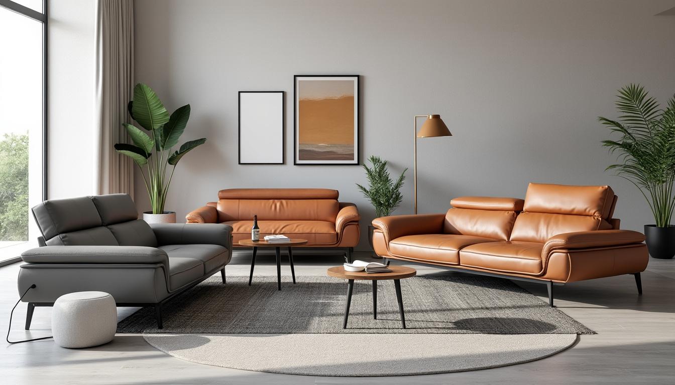 découvrez notre sélection de canapés convertibles cuir 2 places aux styles variés, parfaits pour s'adapter à toutes les décorations et optimiser votre espace avec élégance.
