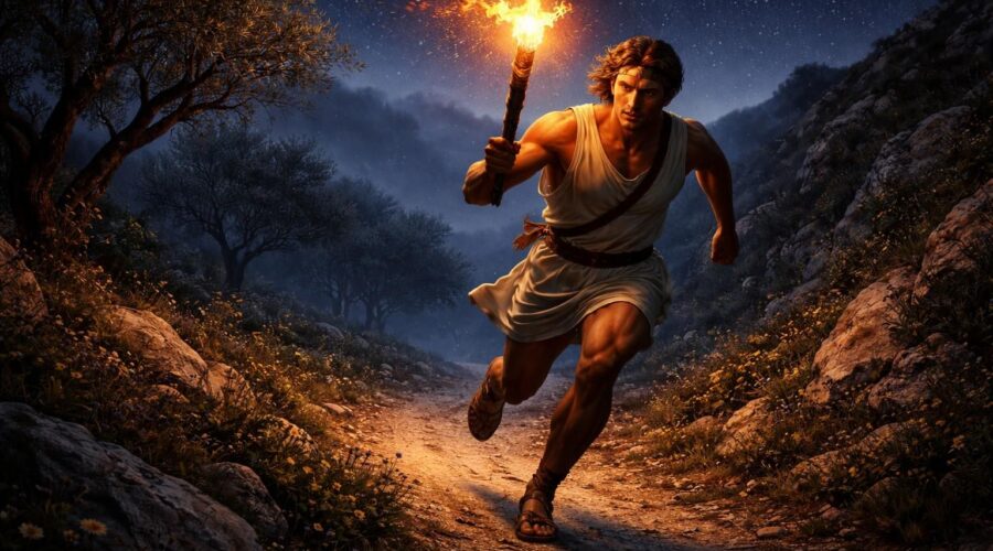 découvrez la lampadédromie, une course de la lumière emblématique de la mythologie grecque, symbolisant rapidité et transmission sacrée dans les antiques rituels.