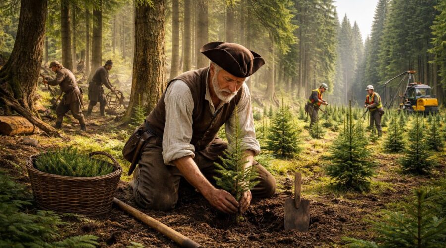 découvrez l'origine et l'évolution du terme 'sapiner' à travers l'histoire riche de la sylviculture, et comprenez son importance dans la gestion des forêts.