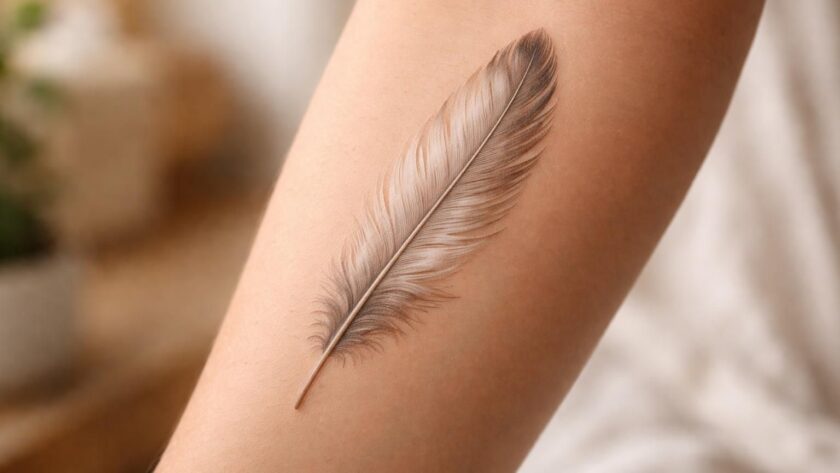 découvrez la signification profonde de la plume en tatouage, un choix populaire parmi les amateurs d'art corporel pour son symbolisme de liberté, légèreté et spiritualité.