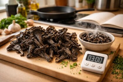 découvrez comment optimiser le temps de cuisson des trompettes de mort pour sublimer vos recettes avec saveur et texture parfaites.