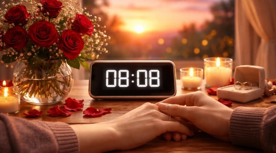 découvrez la signification de l'heure miroir 08h08 en amour et apprenez comment l'utiliser pour renforcer votre relation, attirer l'amour et améliorer votre vie sentimentale.