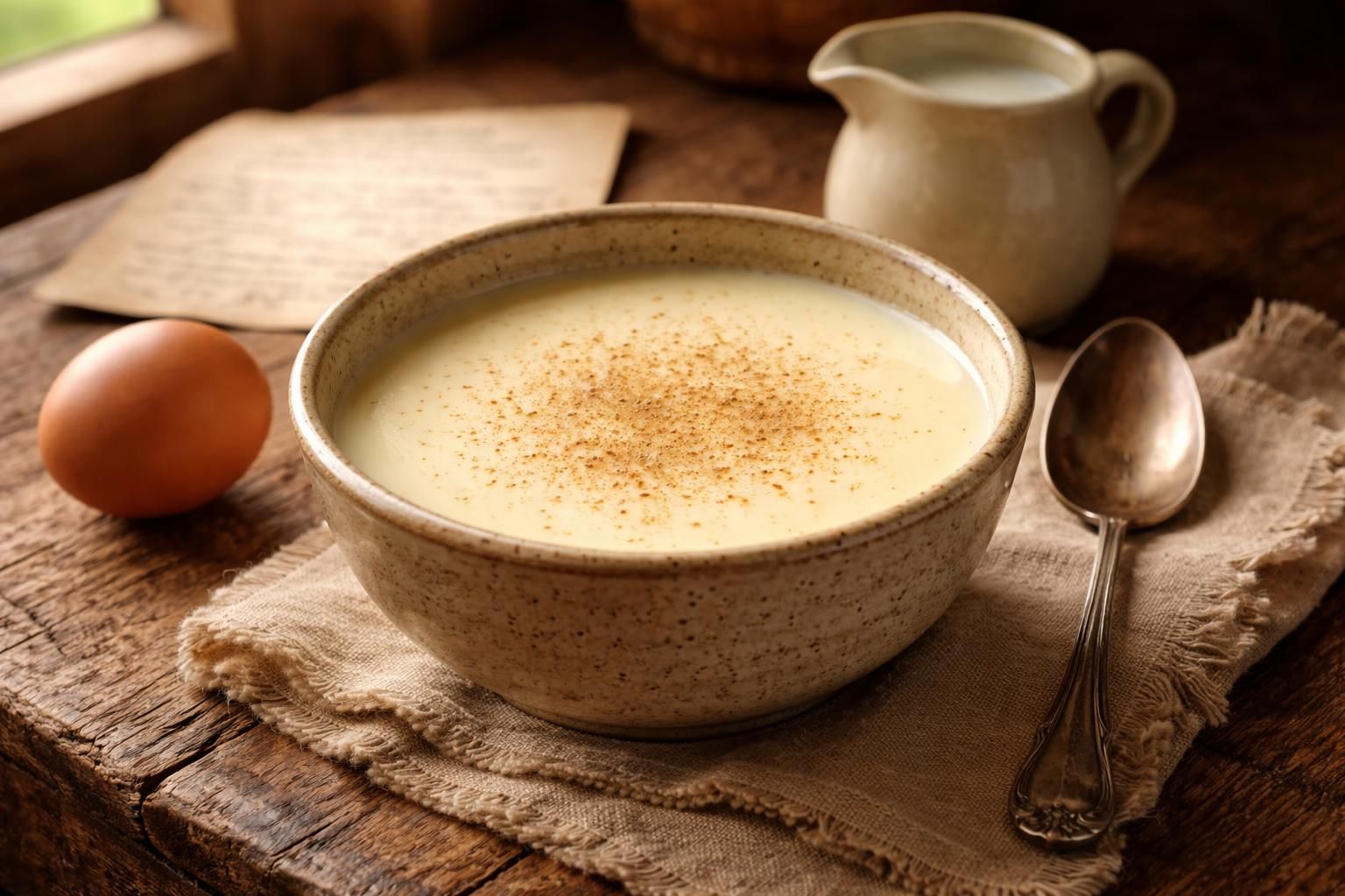 savourez la recette traditionnelle de l'œuf au lait de grand-mère, une douceur intemporelle facile à préparer pour toute la famille.