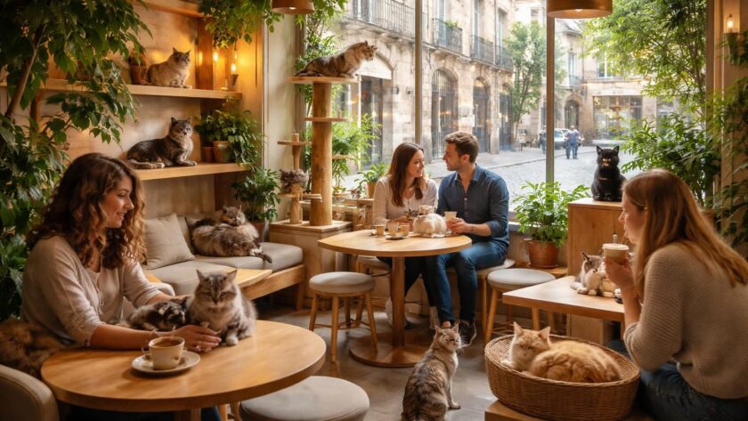 découvrez le top 5 des bars à chat à bordeaux pour profiter d'une expérience unique mêlant détente, convivialité et la compagnie adorable des chats.