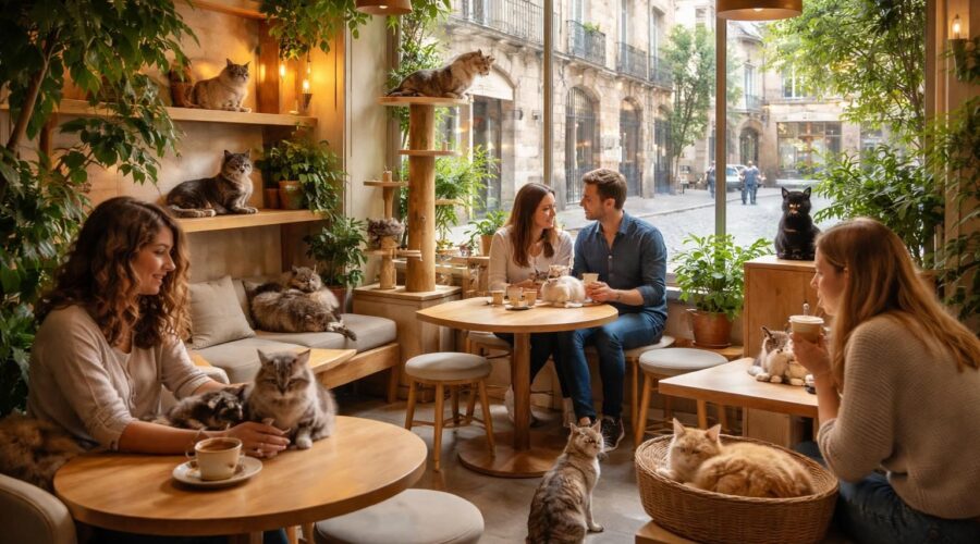 découvrez le top 5 des bars à chat à bordeaux pour profiter d'une expérience unique mêlant détente, convivialité et la compagnie adorable des chats.
