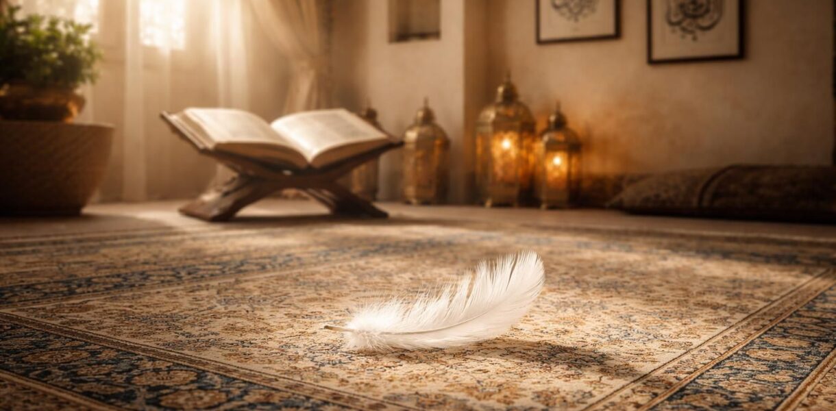 découvrez la signification symbolique et spirituelle de trouver une plume à l'intérieur de sa maison dans l'islam, et comment cette découverte peut être interprétée selon les traditions islamiques.