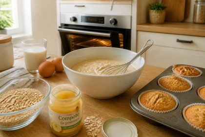 découvrez comment préparer des muffins moelleux aux flocons d'avoine et à la compote en moins de 30 minutes, une recette rapide, saine et délicieuse parfaite pour tous les moments de la journée.