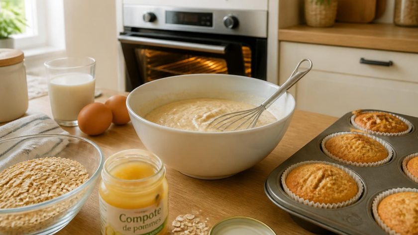 découvrez comment préparer des muffins moelleux aux flocons d'avoine et à la compote en moins de 30 minutes, une recette rapide, saine et délicieuse parfaite pour tous les moments de la journée.